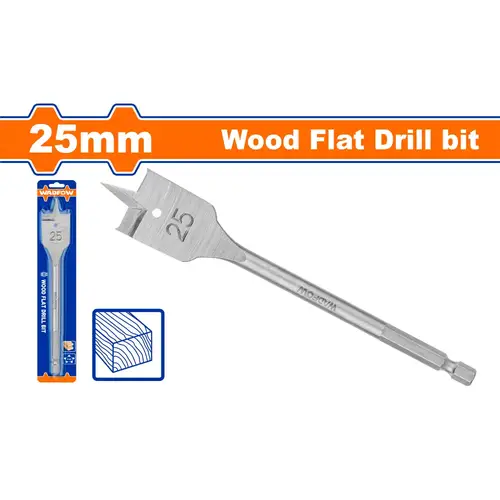 Flat wood drill bit