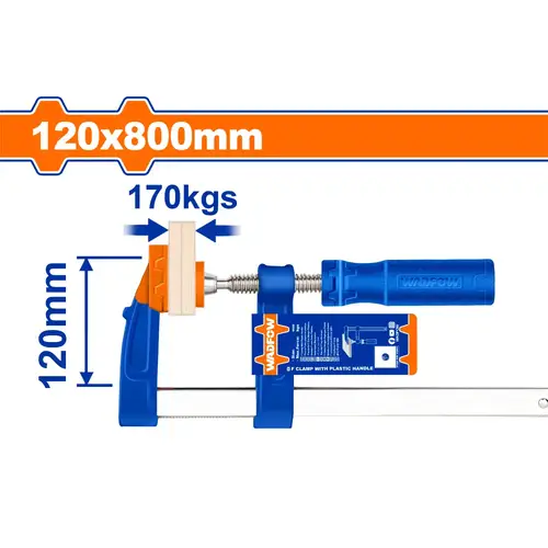 F clamp with plastic handle