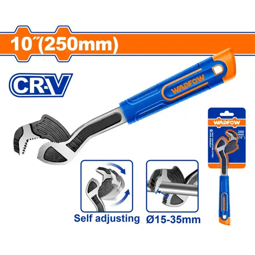 Self adjusting steel pipe wrench