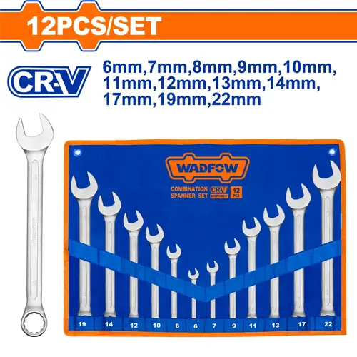 طقم مفتاح مشترك 6-22mm 12 Pcs WADFOW WSP1M12