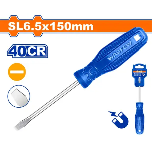 مفك يد ازرق شق SL6.5x150mm WADFOW WSD3266