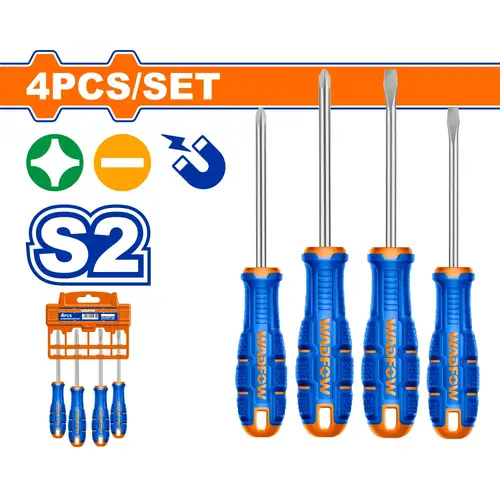 طقم مفكات يد ربل PH2x38mm 4Pcs WADFOW WSSA404