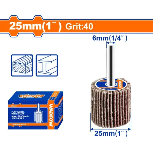 Flap wheel with shaft