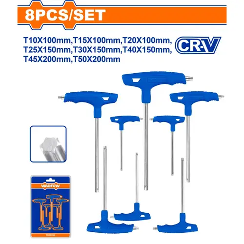 8 Pcs T-handle torx wrench set