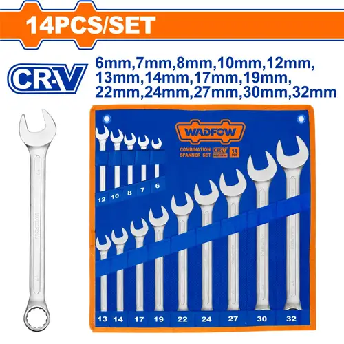 طقم مفتاح مشترك 6-32mm 14 Pcs WADFOW WSP1M14
