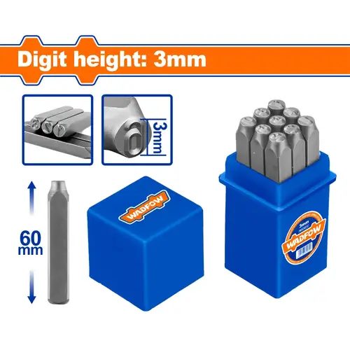 طقم ارقام دق 3MM WADFOW WCC9593