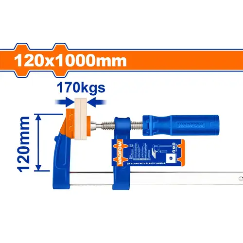F clamp with plastic handle