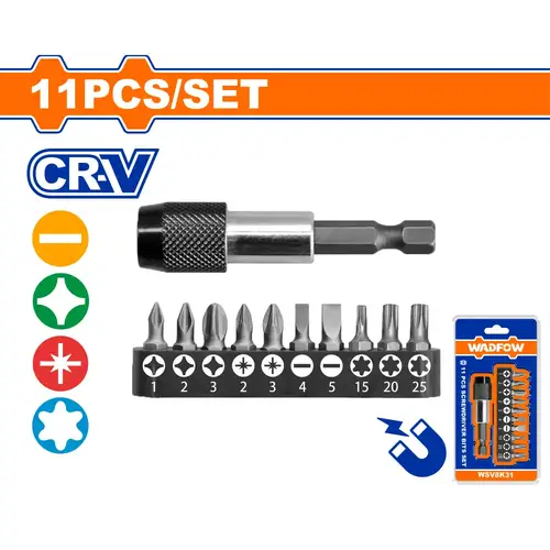 طقم روؤس مفك متنوعة 11PCS WADFOW WSV8K31