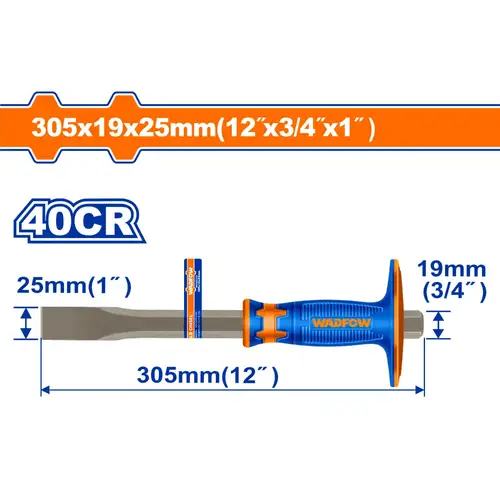 إزميل تكسير يد ربل عريض19mm*305mm WADFOW WCC2312