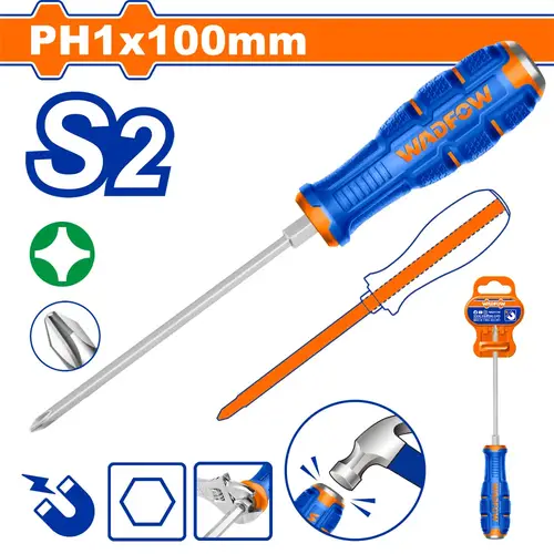 Phillips go-through screwdriver