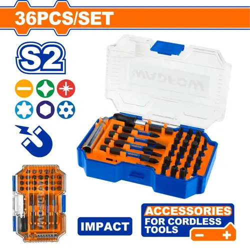 طقم مفكات متنوع 36Pcs WADFOW WBS4B36