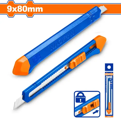 سكين موكيت صغيربلاستيك 9x80mm WADFOW WSK2909