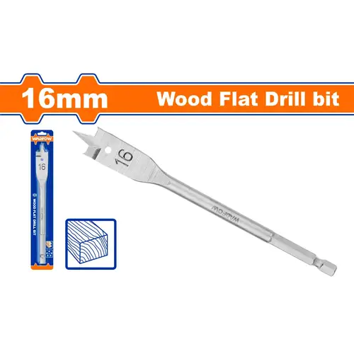 Flat wood drill bit
