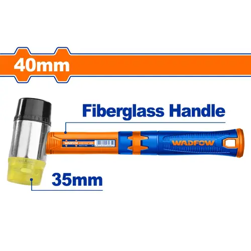 Rubber and plastic hammer