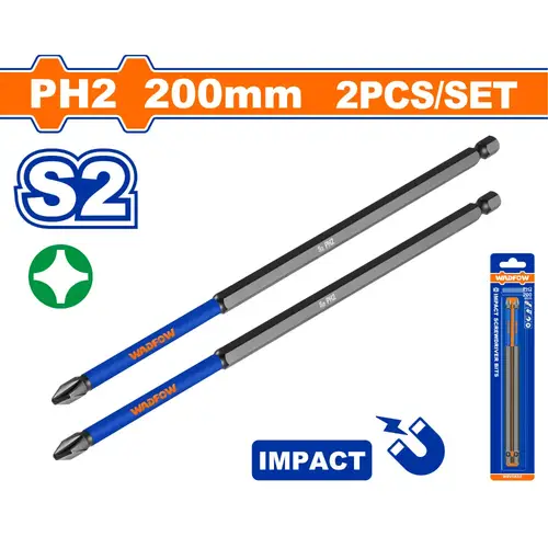 طقم حبة دريل مربع PH2 *200mm WADFOW WSV5K65