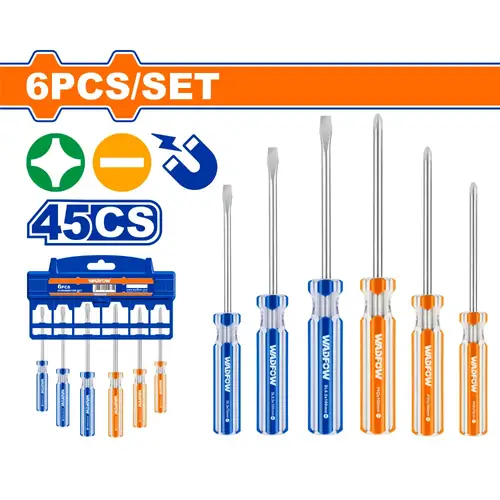 طقم مفكات يد ملون 6Pcs WADFOW WSS3206