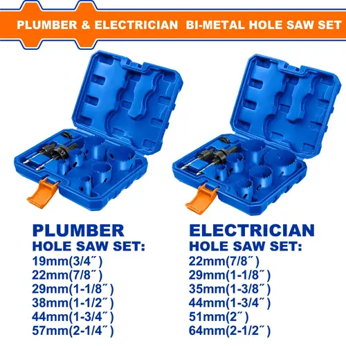 Bi-metal hole saw set