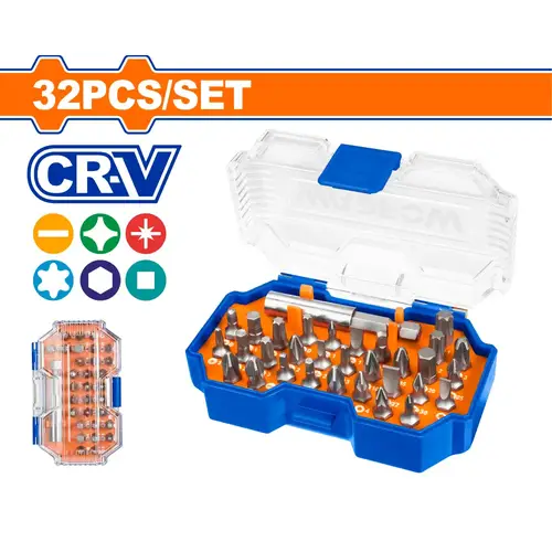 طقم روؤس مفك متنوعة 25mm CRV screwdriver WADFOW WBS3B32