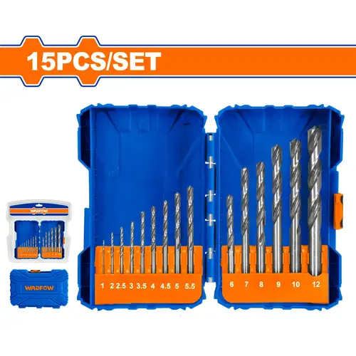 15 Pcs HSS drill bits set