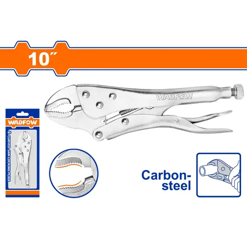 Curved jaw locking plier