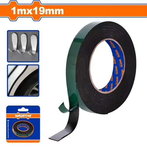 لاصق وجهين اسود 1mx19mm WADFOW WPN8K19