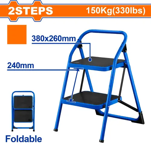 سلم حديد  2steps 150kg Wadfow WLD1A02
