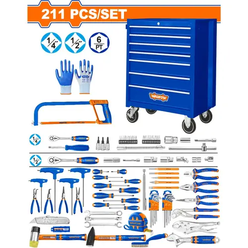 دولاب عدة 211pcs/set WADFOW WHS3211