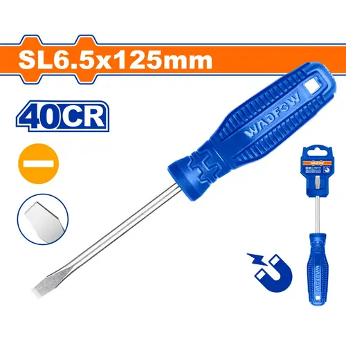 مفك يد ازرق شق SL6.5x125mm WADFOW WSD3265