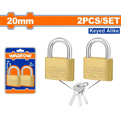 طقم اقفال نحاس مفتاح واحد مجوز 20mm WADFOW WPDT422