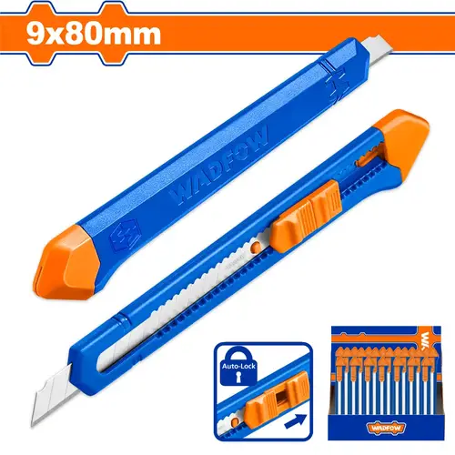 سكين موكيت صغيربلاستيك 9x80mm WADFOW WSK2902