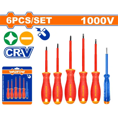 طقم مفك كهربائي معزول 6Pcs WADFOW WSS7406