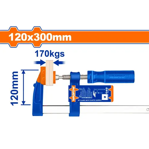 F clamp with plastic handle