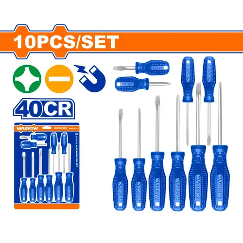 طقم مفكات يد ازرق 10Pcs WADFOW WSS2410