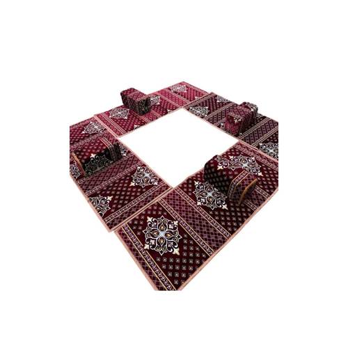 طقم جلسه كامله احمر منقش 4مد 2متر .80سم +4