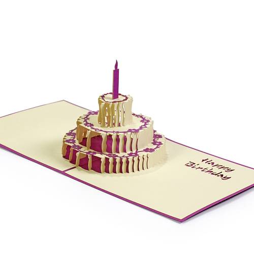 بطاقة كعكة عيد ميلاد
