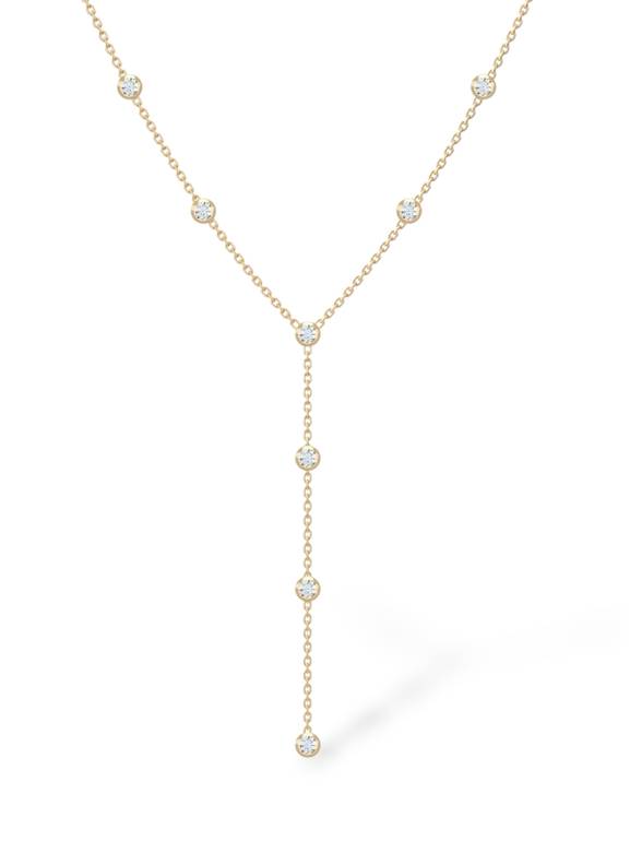 The Celestia Bezel-Set Diamond Y-Necklace