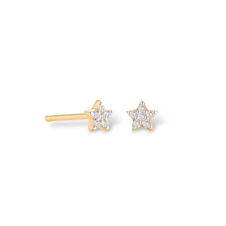 Star shaped Diamond Earrings