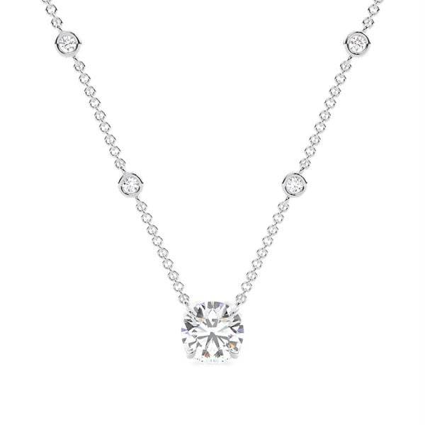 the Floral Solitaire Pendant with Diamond-Cut Chain (pre order)