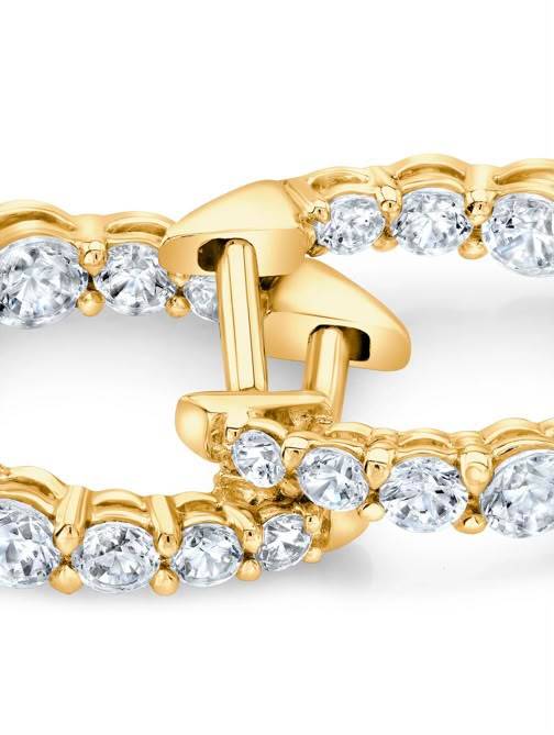 Eclat plisse Diamond earrings 