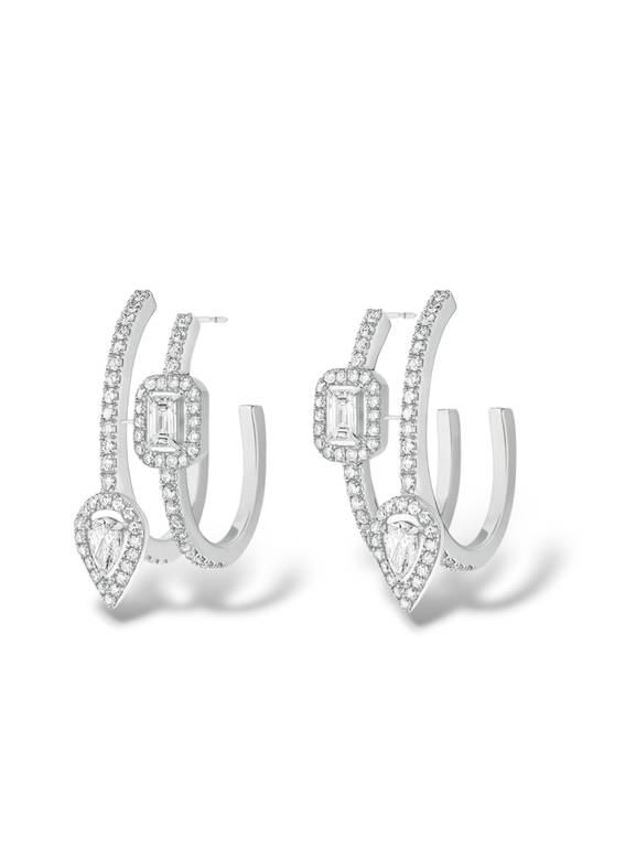 The Duo Illusion Diamond Hoops
