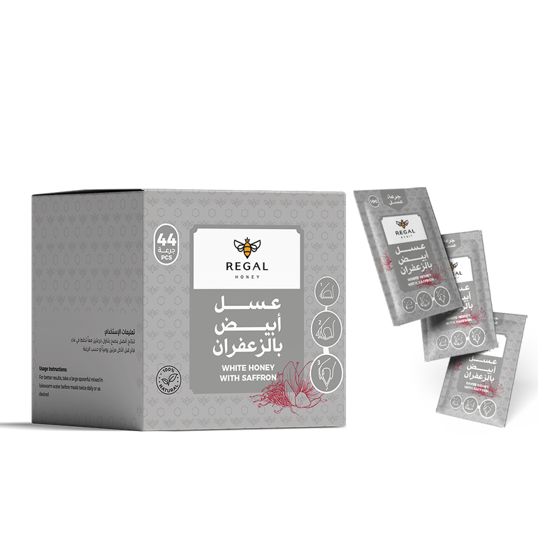 عسل أبيض بالزعفران - 44 جرعة × 10 جرام