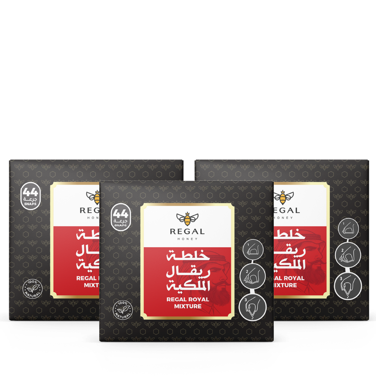 خلطة ريقال الملكية | كورس - 3 علب خلطة ريقال 44 جرعة