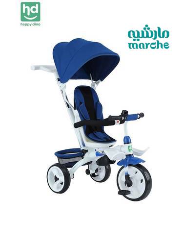 لعبة ركوب للأطفال من HAPPYDINO - أسلوب إبداعي بسيط - لعبة متينة متعددة الوظائف-ازرق 