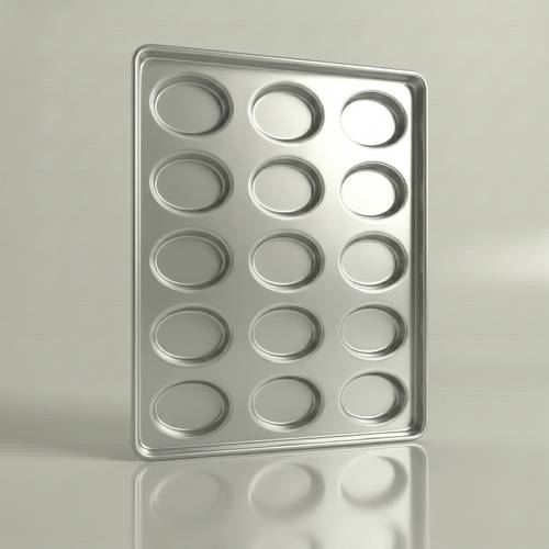 Aluminum Burger Baking Tray 40×60 cm – 15 Cavities 10 cm for Bakeries & Restaurants