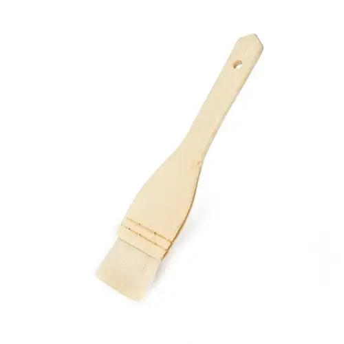 Medium Natural Food-Safe Pastry Brush with Wooden Handle – Basting Brush for Butter, Oil & Egg Wash