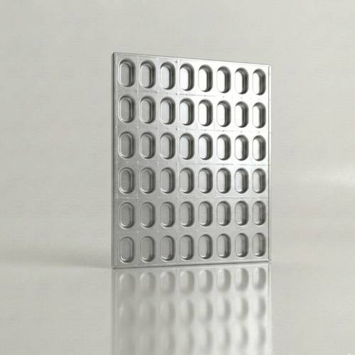 Aluminum Kaiser Bread Tray 80×60 cm – 48 Cavities (10 cm)