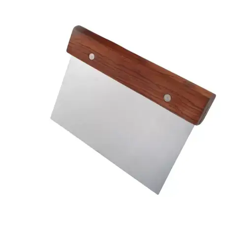 Dough Pastry Scraper, Cutter and Chopper Stainless Steel With Wood Handle