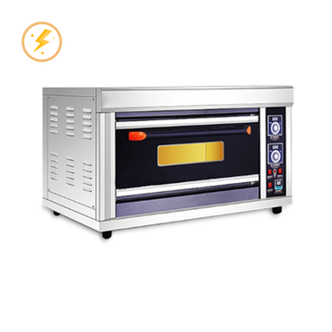 Elshohail Commercial Electric Deck Oven 2 Trays 40x60 – Single Deck with Stone Base