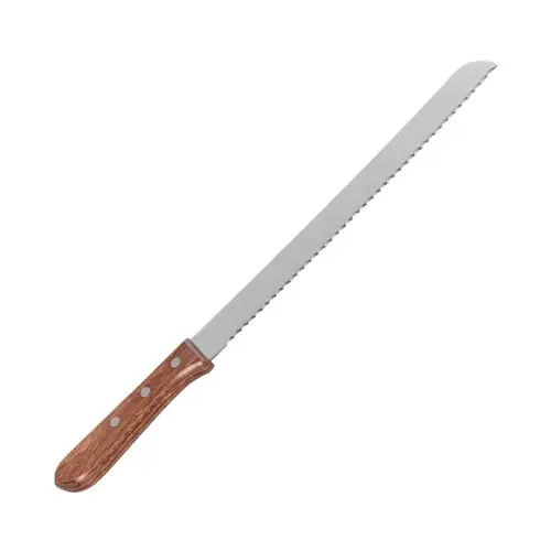 304 Stainless Steel Serrated Bread Knife 37cm with Natural Wood Handle – Clean Slices Without Tearing |
