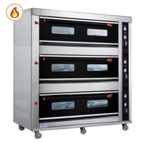 Elshohail 3-Deck Gas Deck Oven (9 Trays) 40x60 – Industrial Heavy Duty